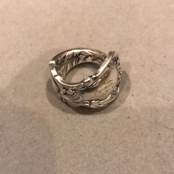 Vintage Jewelry - Heavy Sterling Silver Spoon Ring